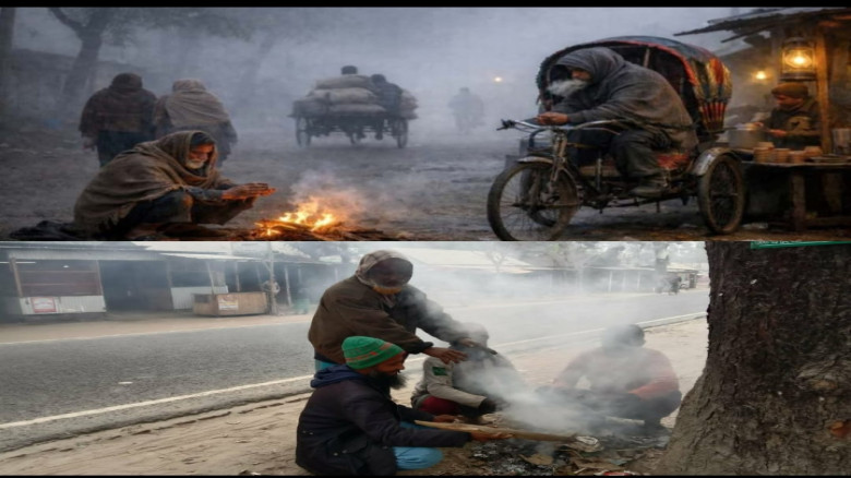 ফুলবাড়ীতে তীব্র শীতে জনজীবন বিপর্যস্ত, চরম কষ্টে দিন কাটাচ্