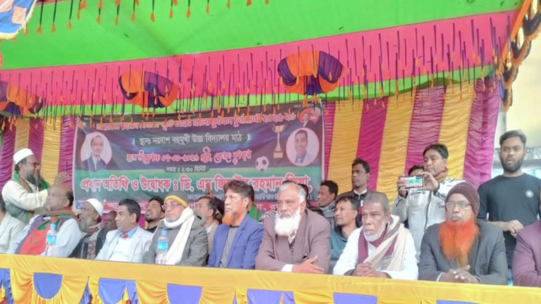 বাগমারায় আরাফাত রহমান কোকো স্মৃতি আন্তঃ জেলা ফুটবল টুর্নামে