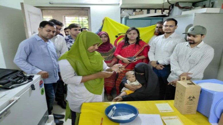 ক্ষেতলালে উদ্বোধন হলো হাম-রুবেলা টিকাদান ক্যাম্পেইন