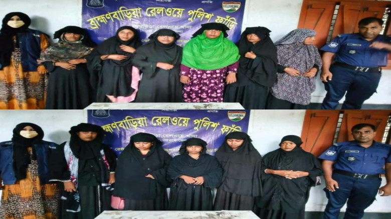 ব্রাহ্মণবাড়িয়া রেলওয়ে স্টেশন থেকে ১১ জন নারী পকেটমার গ্রেপ্ত