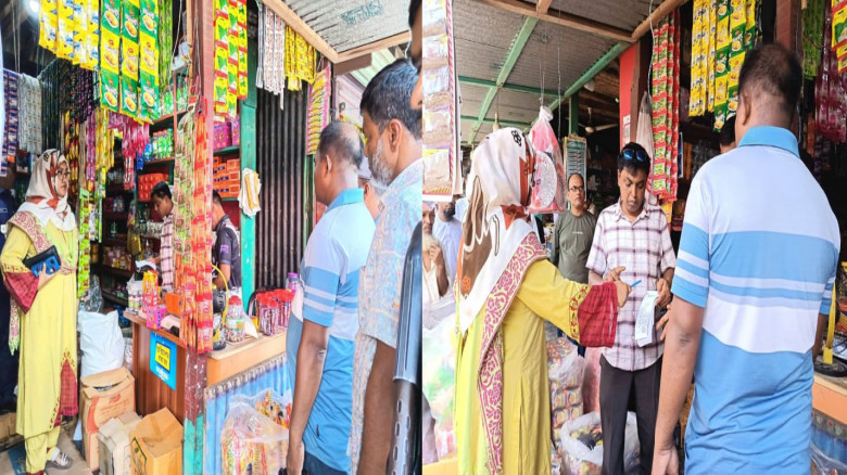 ঈশ্বরগঞ্জ পৌর বাজারে ভ্রাম্যমাণ আদালতের অভিযান: দুই ব্যবসায়ী